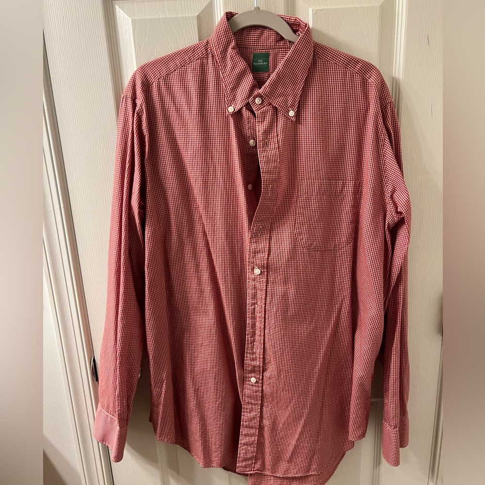 Red White Sid Mashburn Casual Oxford Shirt